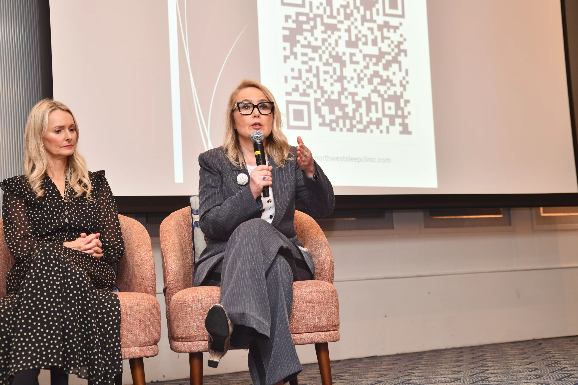 Dr Olga Mikulich speaking at the launch event