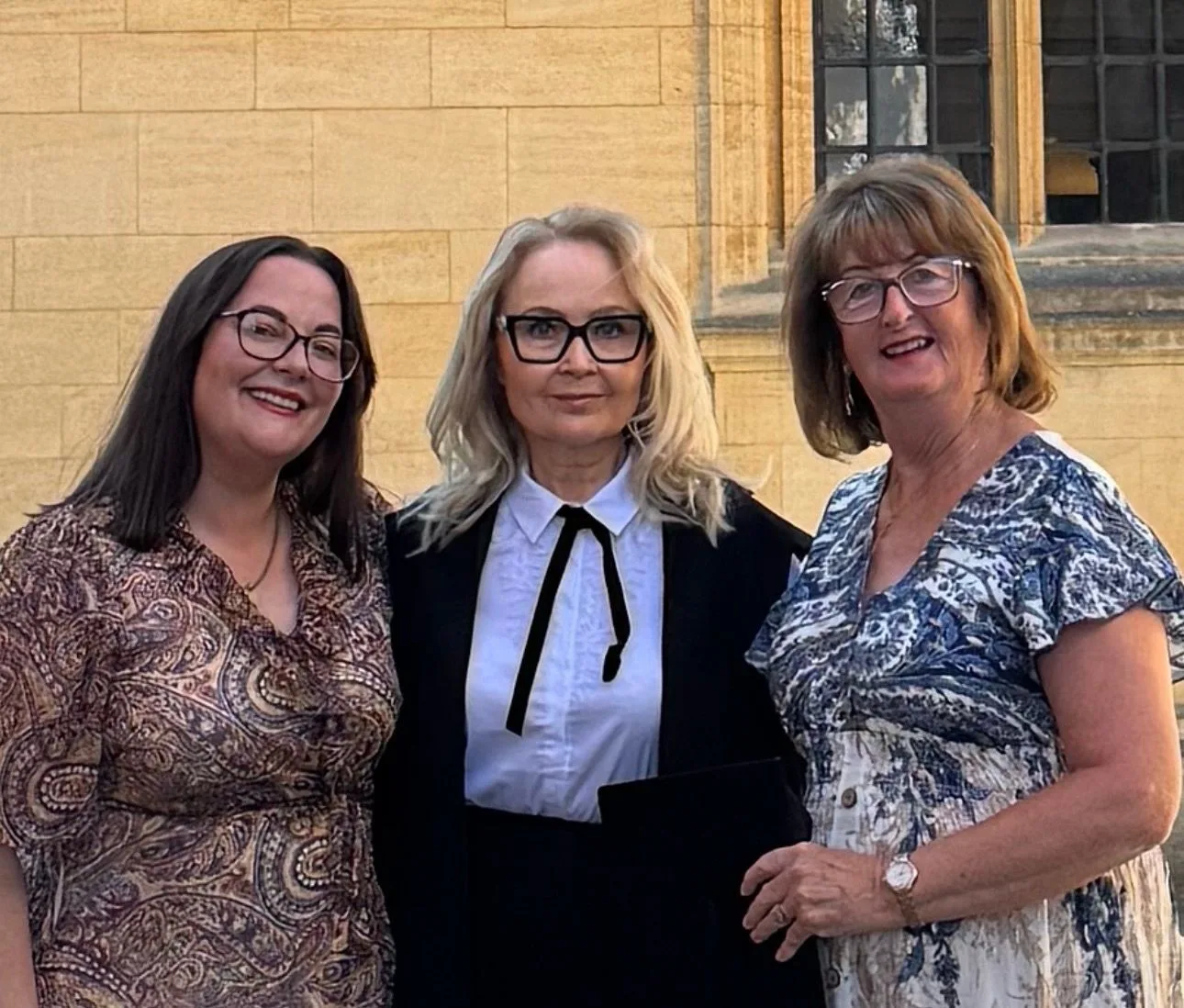 Dr Olga Mikulich celebrating her Oxford graduation with family